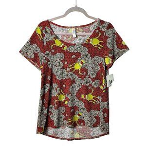 Lularoe Disney Muppets Kermit Frog Women’s Size M Multicolor Short Sleeve‎ Top